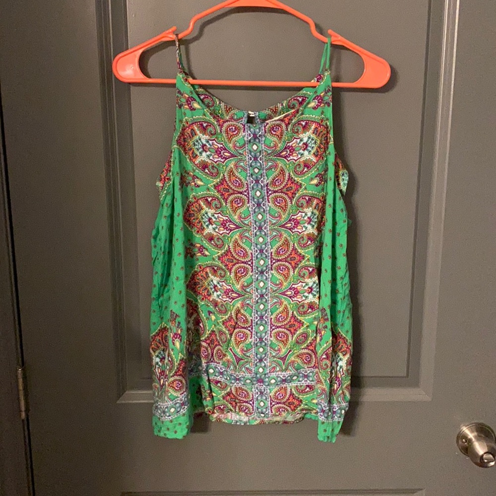 Paisley green tank